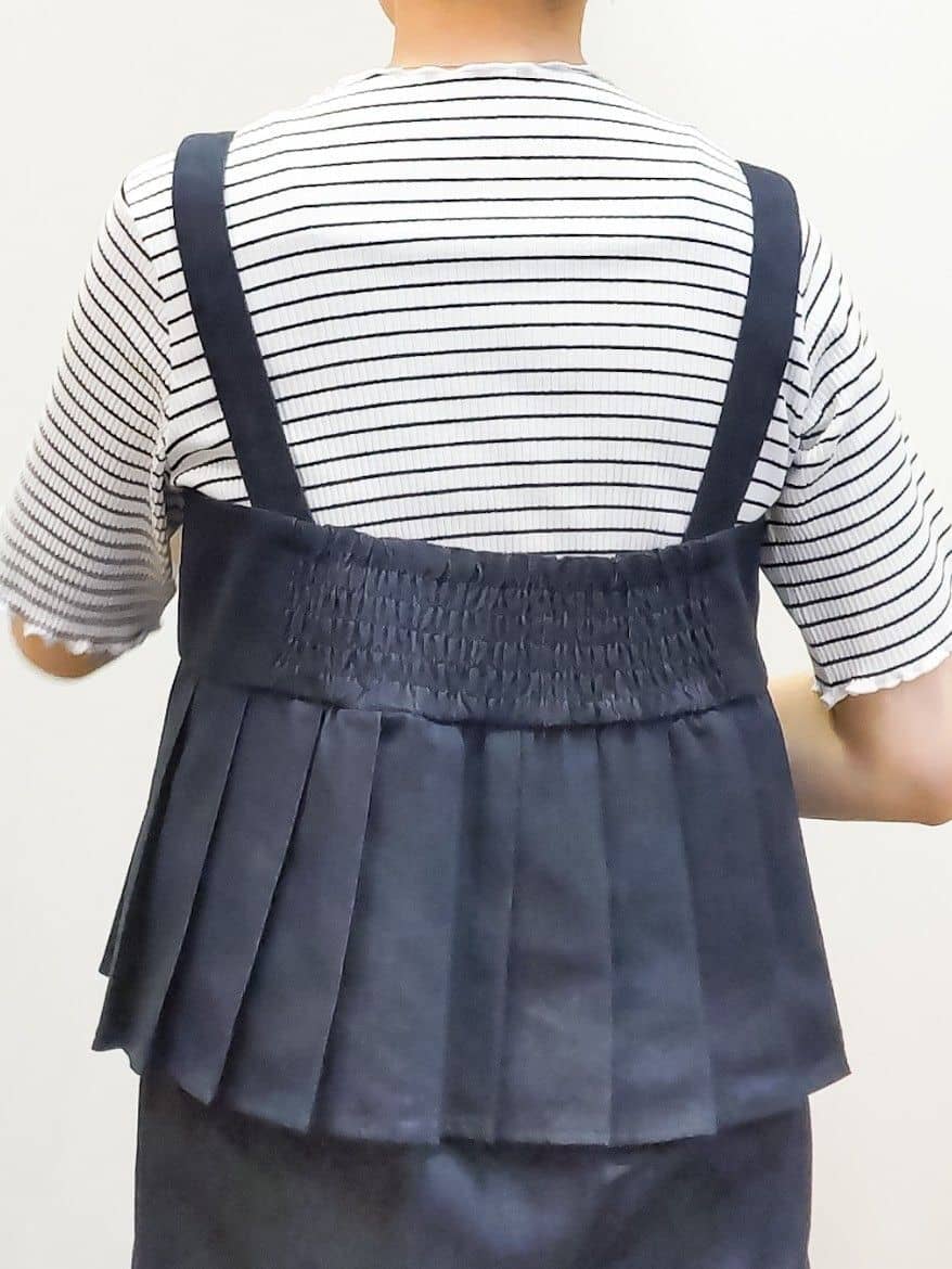 やまちゃんさんの「grove｜【2点SET/体型カバー】夏から秋まで着まわせる！プリーツビスチェセットアップ」を使ったコーディネート
