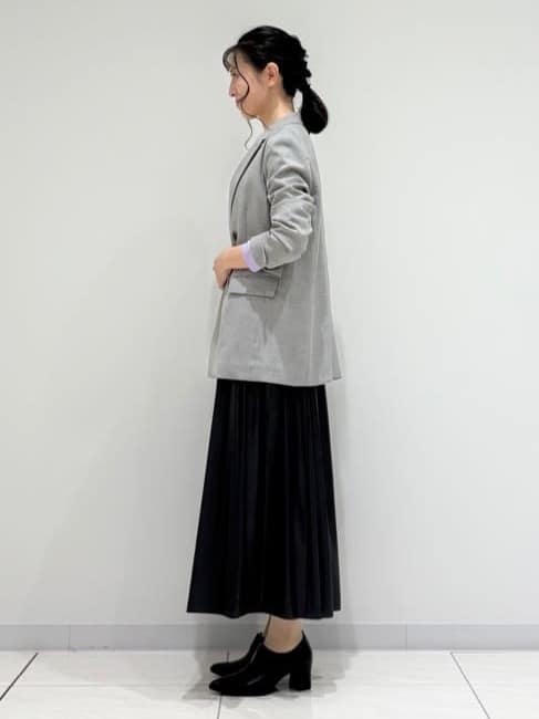 kayoさんの「INDIVI｜【洗える／セットアップ可能】凹凸ストレッチ素材ダブルジャケット」を使ったコーディネート