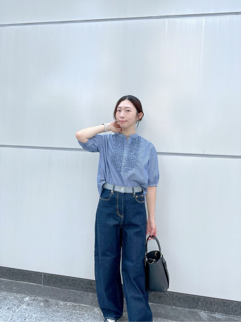 canaさんの「Dessin｜【洗える】デニムカーブパンツ」を使ったコーディネート