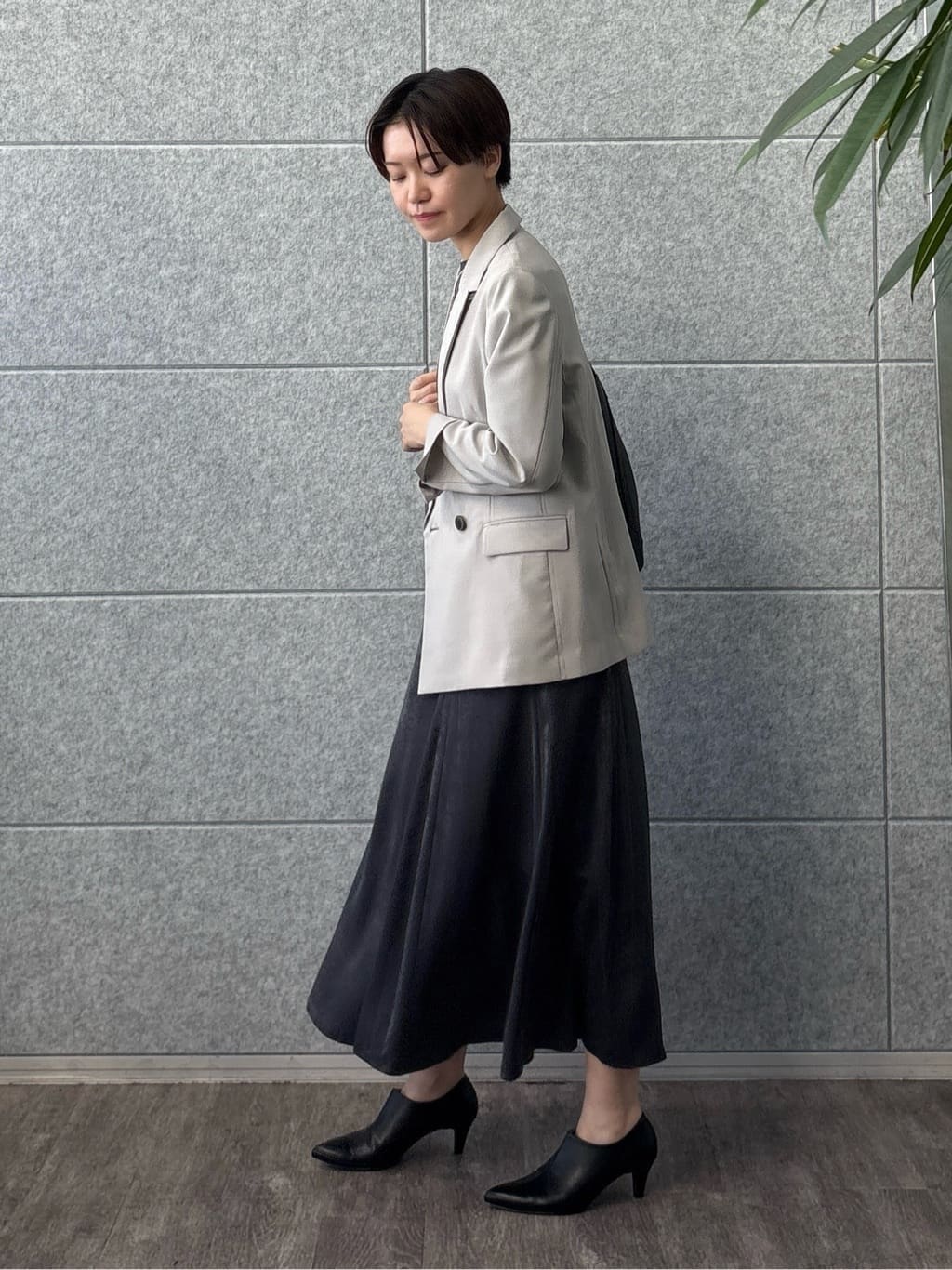 kanaeさんの「INDIVI｜【洗える／セットアップ可能】凹凸ストレッチ素材ダブルジャケット」を使ったコーディネート