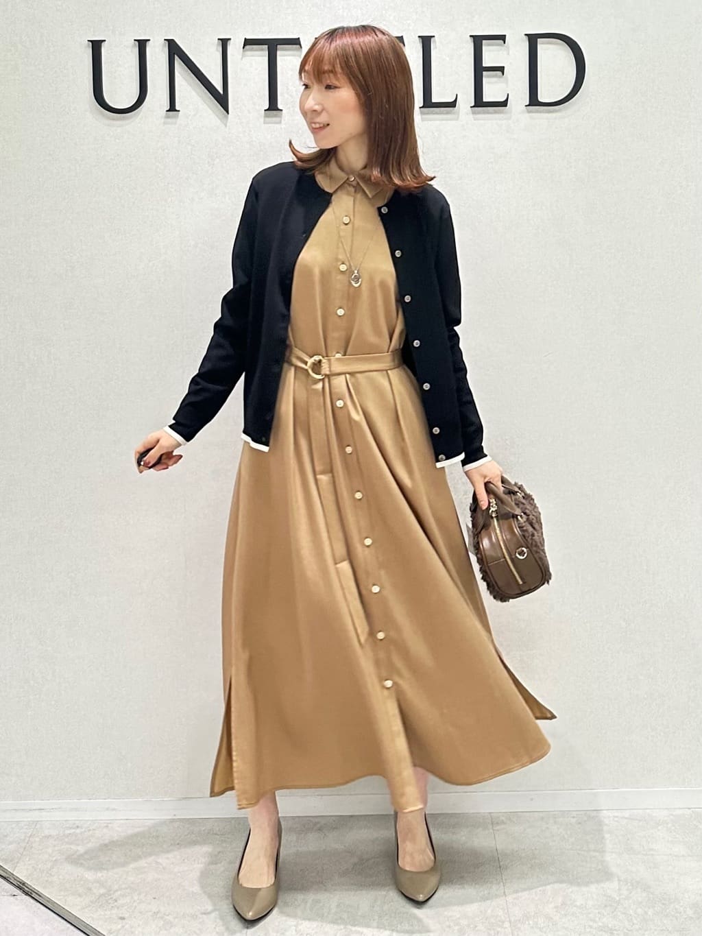 Miwaさんの「UNTITLED｜【アンサンブル可/薄手】ベーシッククルーネックカーディガン」を使ったコーディネート