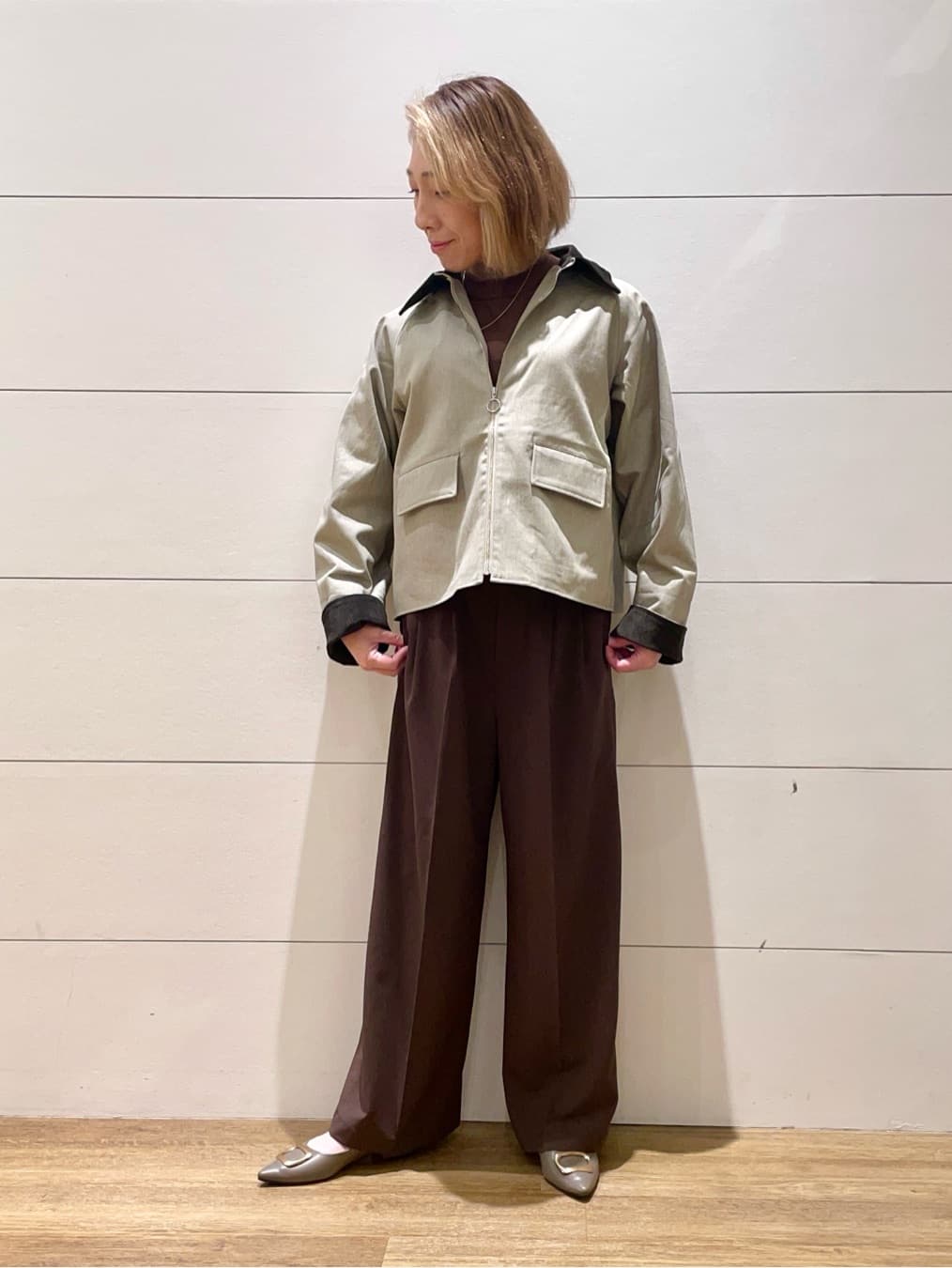 Ryoさんの「THE SHOP TK｜カバーオールジャケット【洗える】」を使ったコーディネート