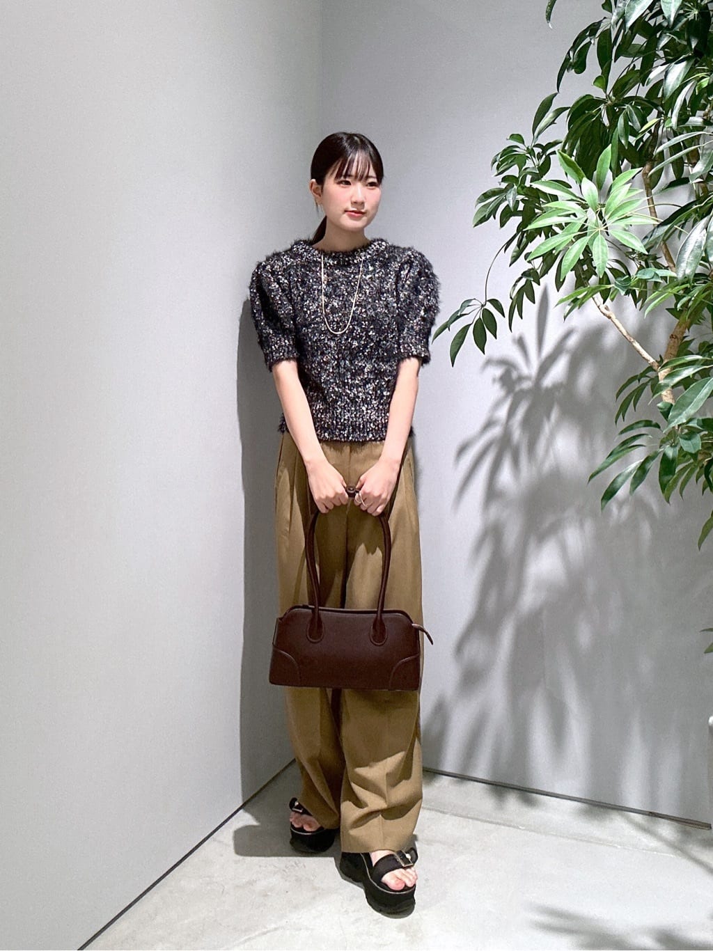 Renoさんの「INDIVI｜カラーネップニット」を使ったコーディネート