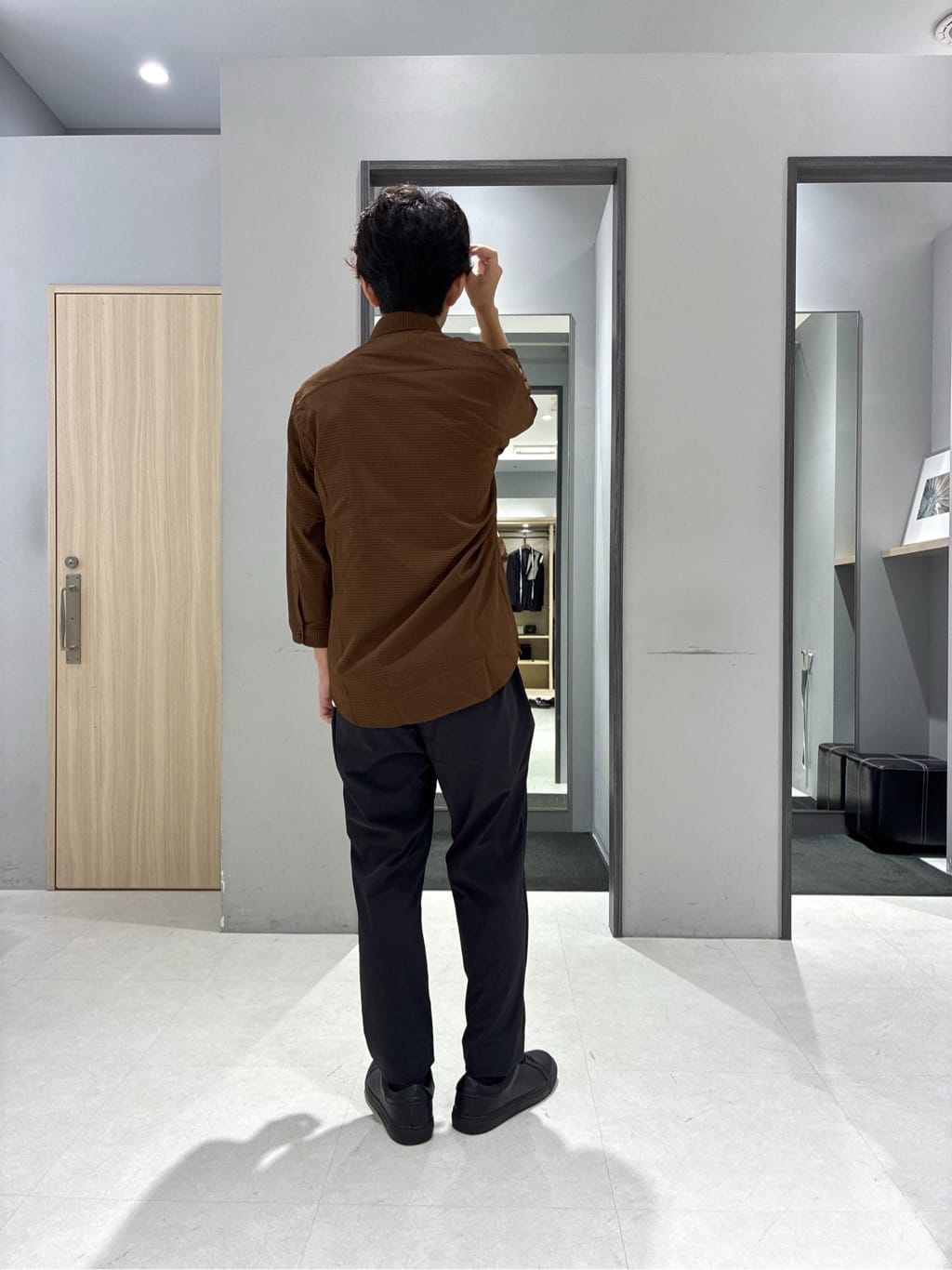 わいずみさんの「TAKEO KIKUCHI｜【COOL CITY WEAR】DotAir（R）サッカー シャツ」を使ったコーディネート