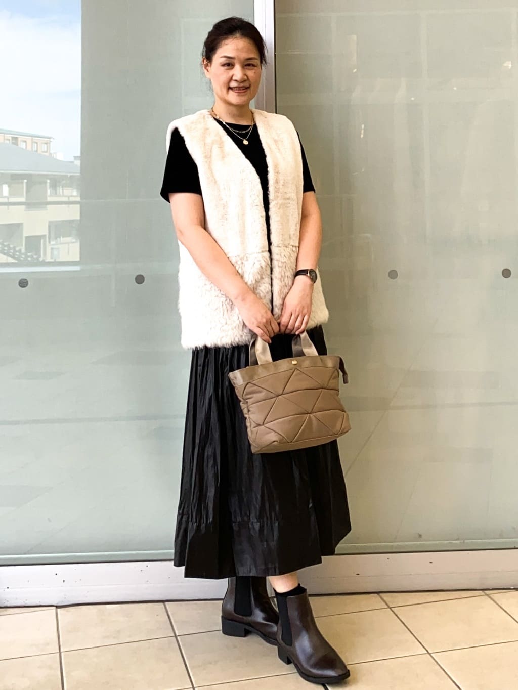 Jeanさんの「OPAQUE.CLIP｜フロッキーチュールTシャツ【洗濯機洗い可】」を使ったコーディネート