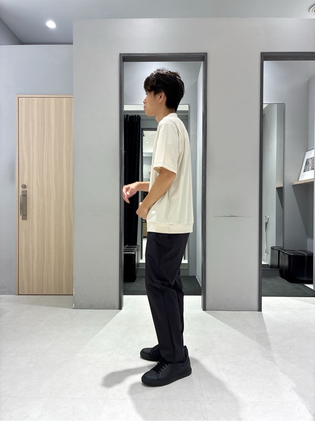 わいずみさんの「TAKEO KIKUCHI｜【COOL CITY WEAR】DotAir（R）サッカー シャツ」を使ったコーディネート