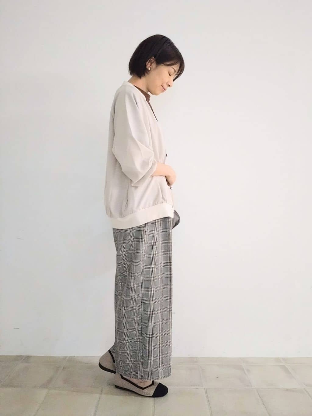 miomioさんの「SHOO･LA･RUE｜【洗濯機可/S-LL】さっと羽織れる 軽量リブブルゾン」を使ったコーディネート