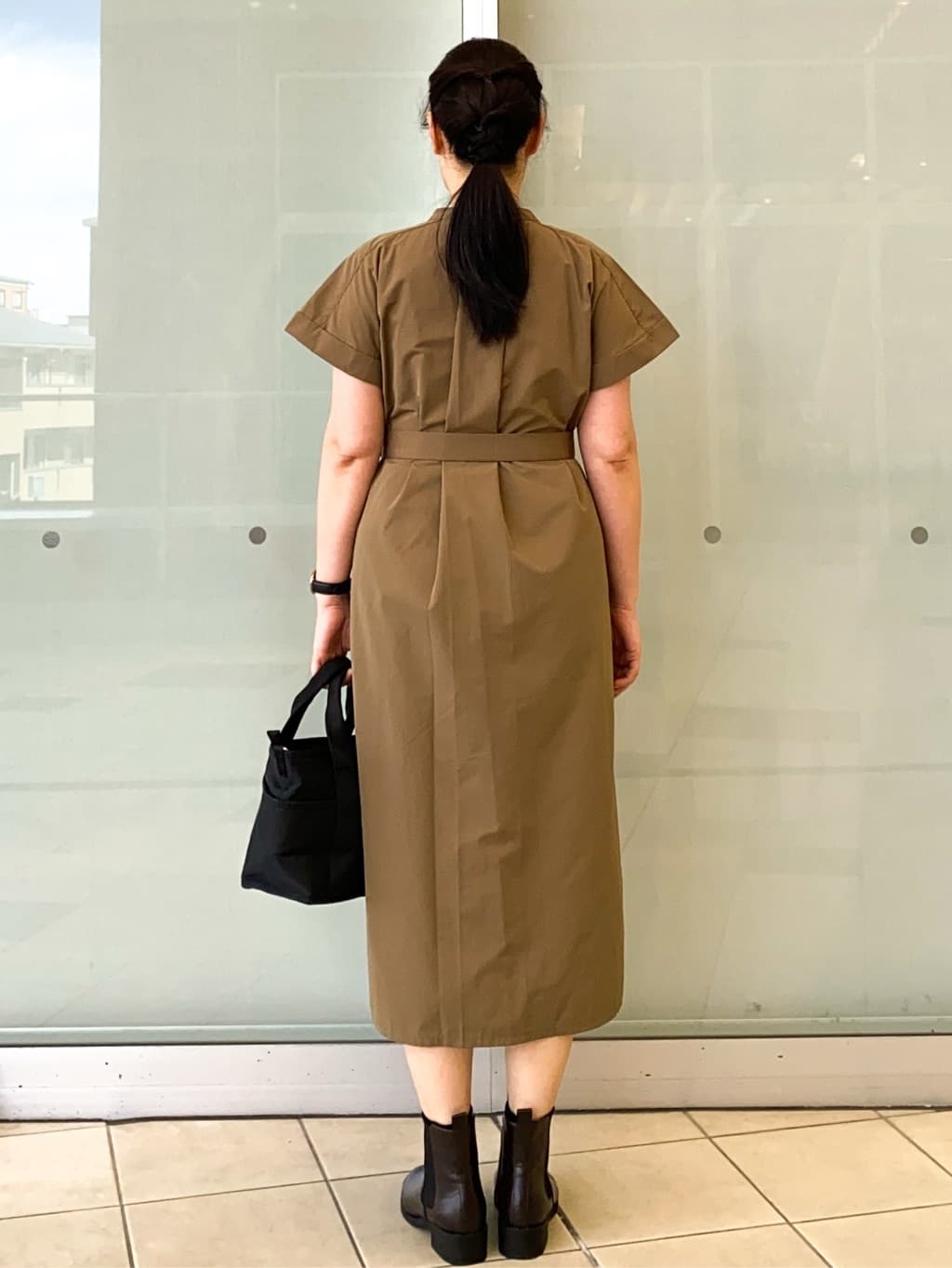 Jeanさんの「OPAQUE.CLIP｜ダブルポケットシャツワンピース【洗濯機洗い可】」を使ったコーディネート