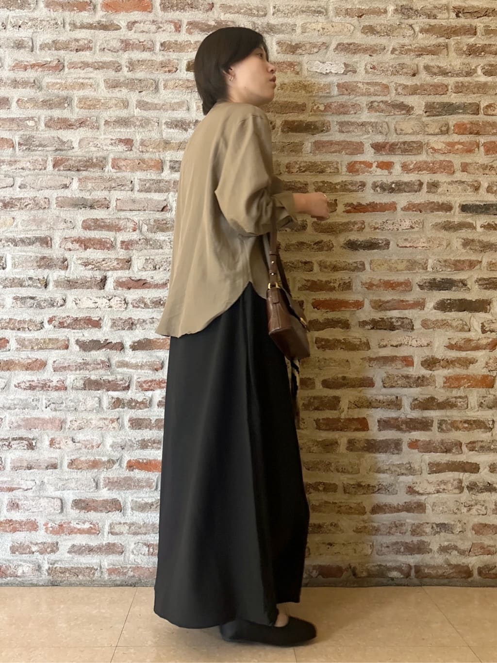 しばさんの「THE SHOP TK｜【前後2WAY】ストライプ柄ニットタンクトップ」を使ったコーディネート