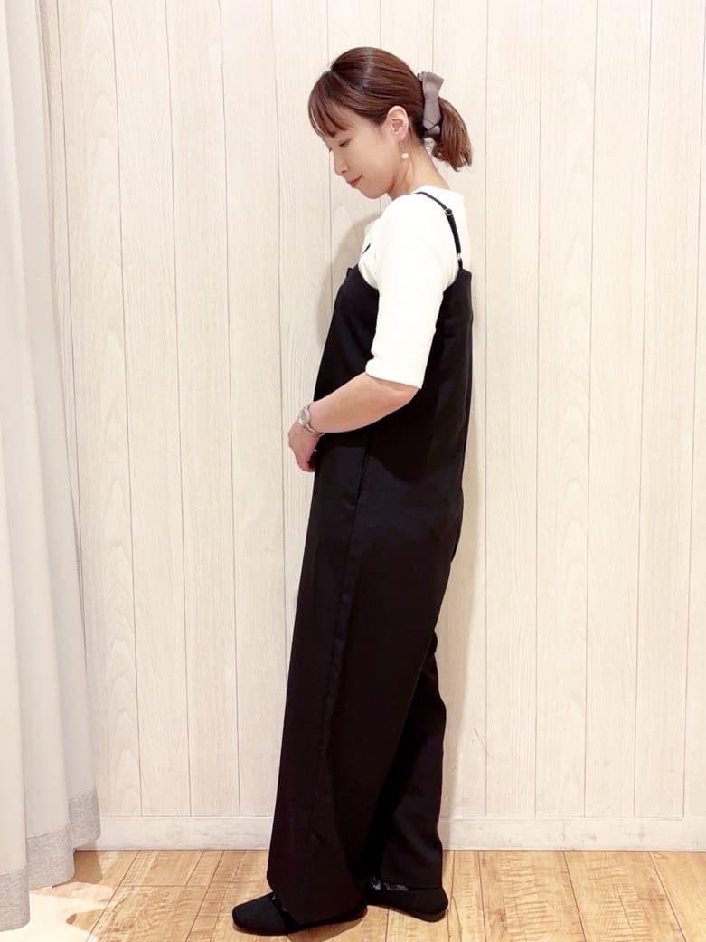 あいこさんの「SHOO･LA･RUE｜【S-LL】女性らしさ漂うハートネック テレコ5分袖トップス」を使ったコーディネート