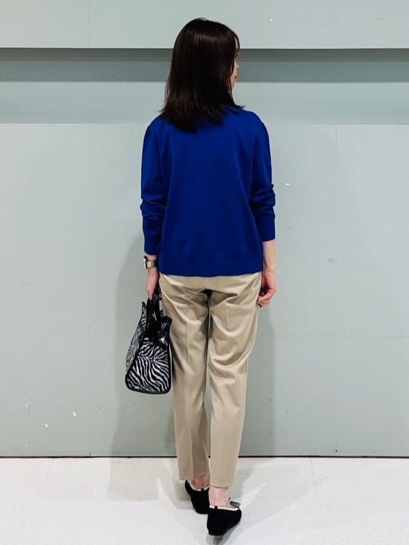 makiさんの「UNTITLED｜【アンサンブル可/薄手/洗える】5分袖クルーニット」を使ったコーディネート
