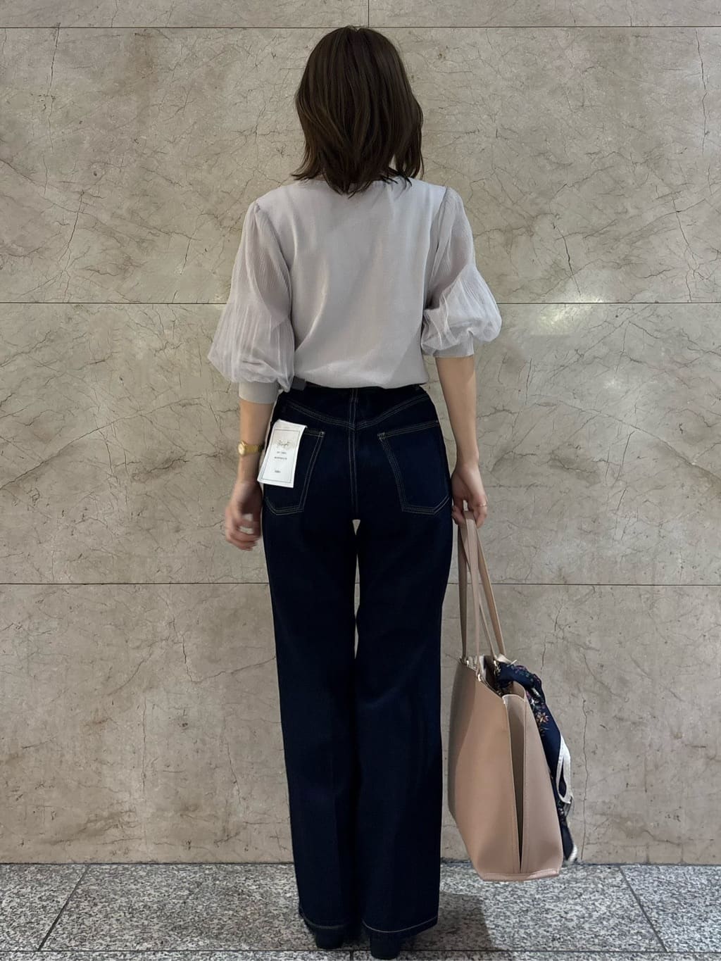 hさんの「index｜《5色展開》マジョリカプリーツスリーブニット【洗濯機洗い可】」を使ったコーディネート