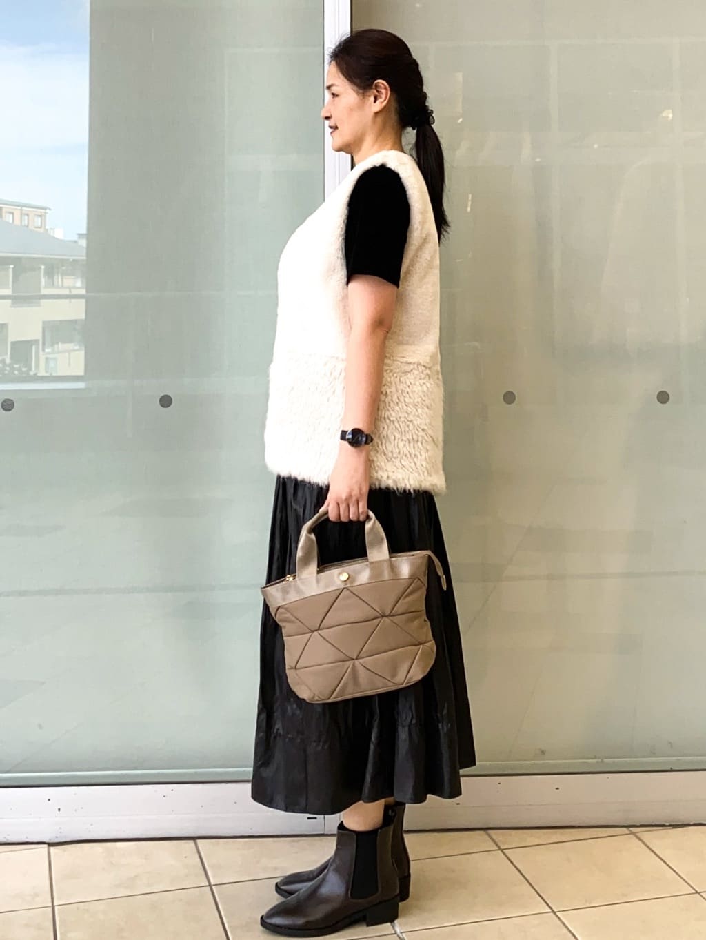 Jeanさんの「OPAQUE.CLIP｜フロッキーチュールTシャツ【洗濯機洗い可】」を使ったコーディネート
