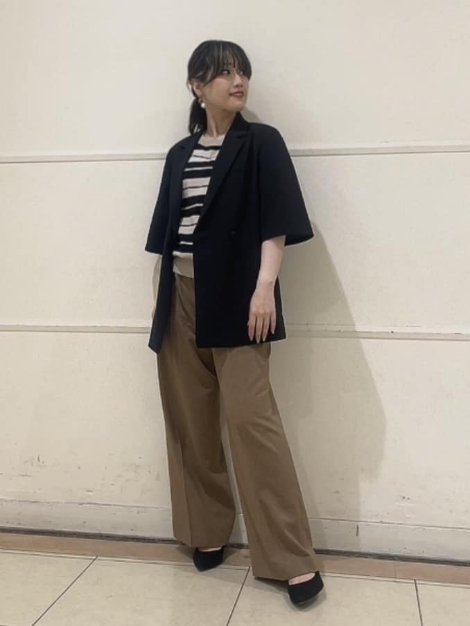 watanabeさんの「UNTITLED｜【吸水速乾/洗える】ハーフスリーブジャケット」を使ったコーディネート