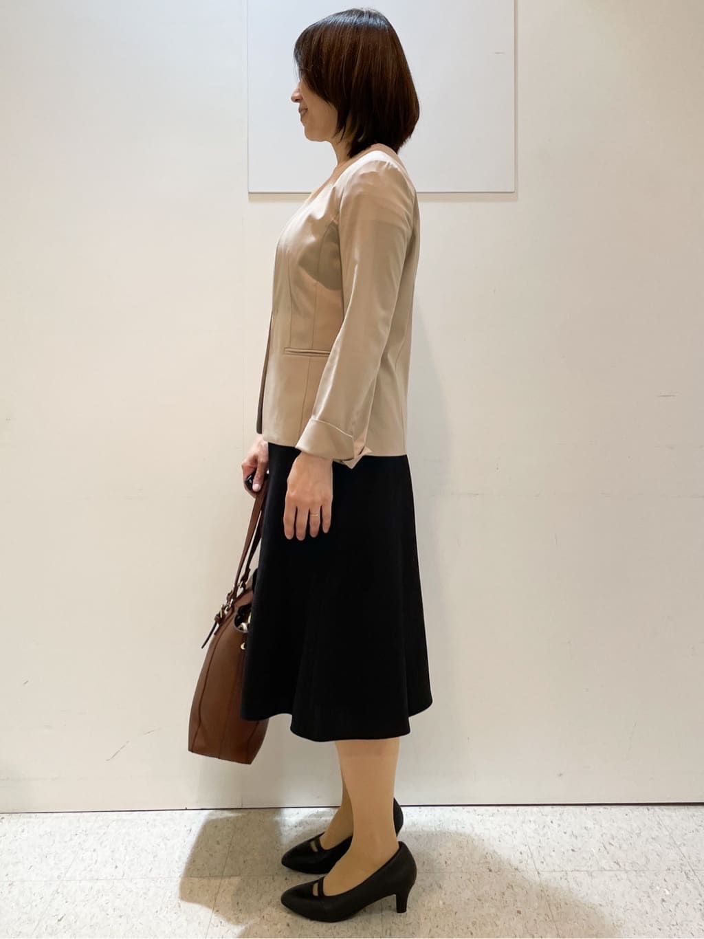 めいさんの「Reflect｜【一枚着で着映え◎／ジャケットのインナーにも】フロント開きブラウス」を使ったコーディネート