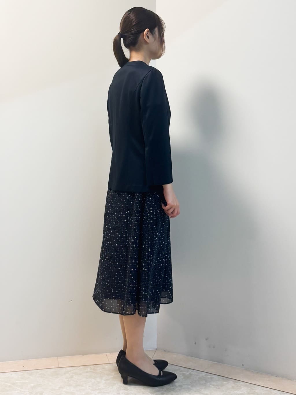 Sawaさんの「Reflect｜【WEB先行カラーあり／マシンウォッシュ可／ナローベルト付き】オフボディツイードチェックワンピース」を使ったコーディネート