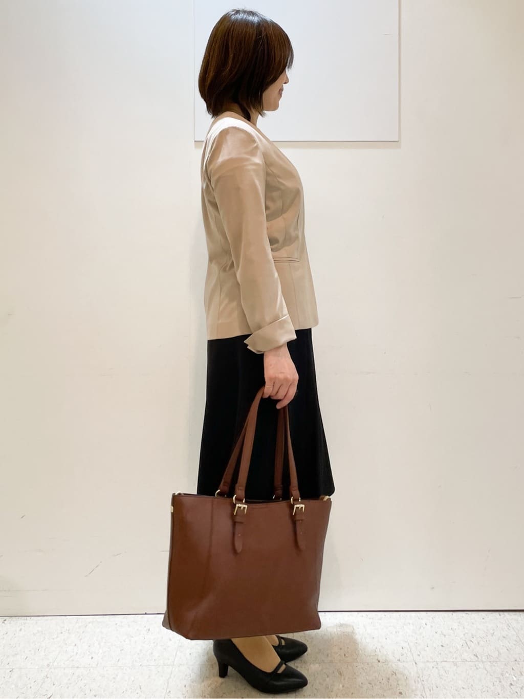 めいさんの「Reflect｜【一枚着で着映え◎／ジャケットのインナーにも】フロント開きブラウス」を使ったコーディネート