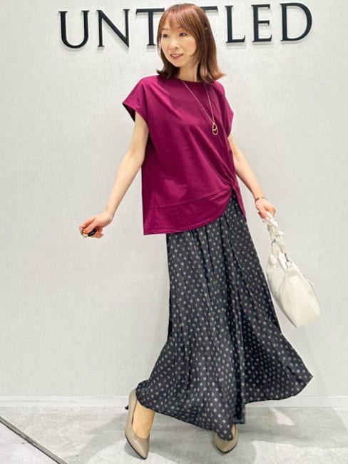Miwaさんの「UNTITLED｜【洗える/Tシャツ】ツイストプルオーバー」を使ったコーディネート