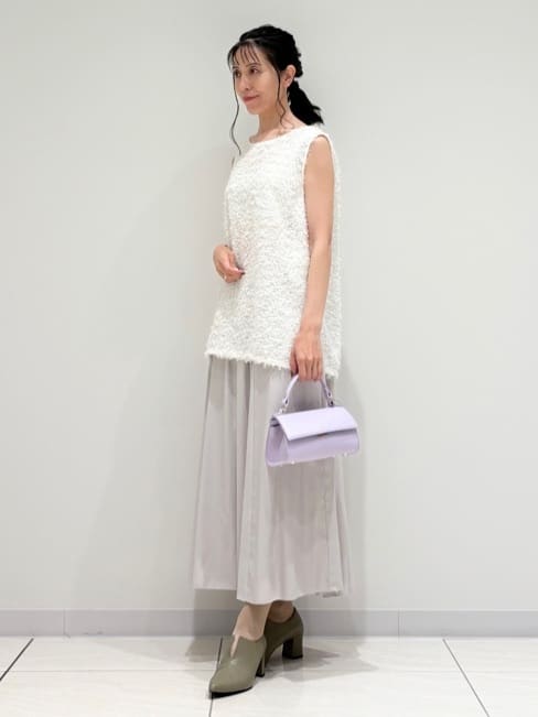 kayoさんの「INDIVI｜【インナーとしても活躍！】フリンジジャカードチュニック」を使ったコーディネート