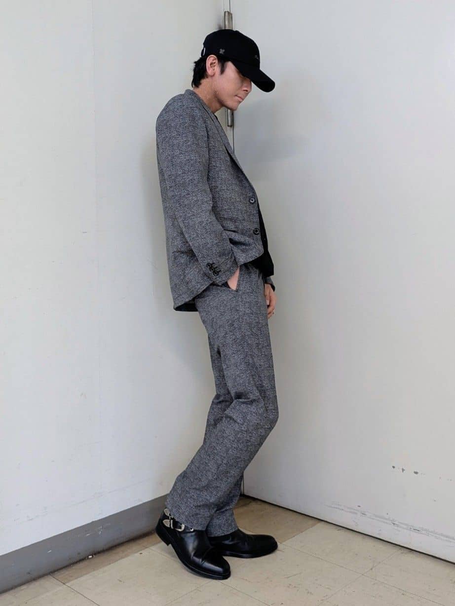 ryoさんの「TAKEO KIKUCHI｜【抗菌防臭】COOL DOTS（R）ドビープリント ジャケット」を使ったコーディネート