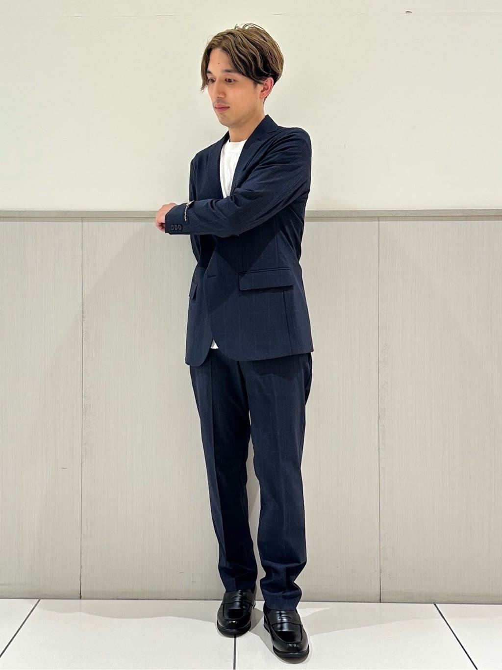 tomoyaさんの「THE SHOP TK｜CARREMAN／キャリーマンTRジャケット【セットアップ可/洗濯機OK】」を使ったコーディネート