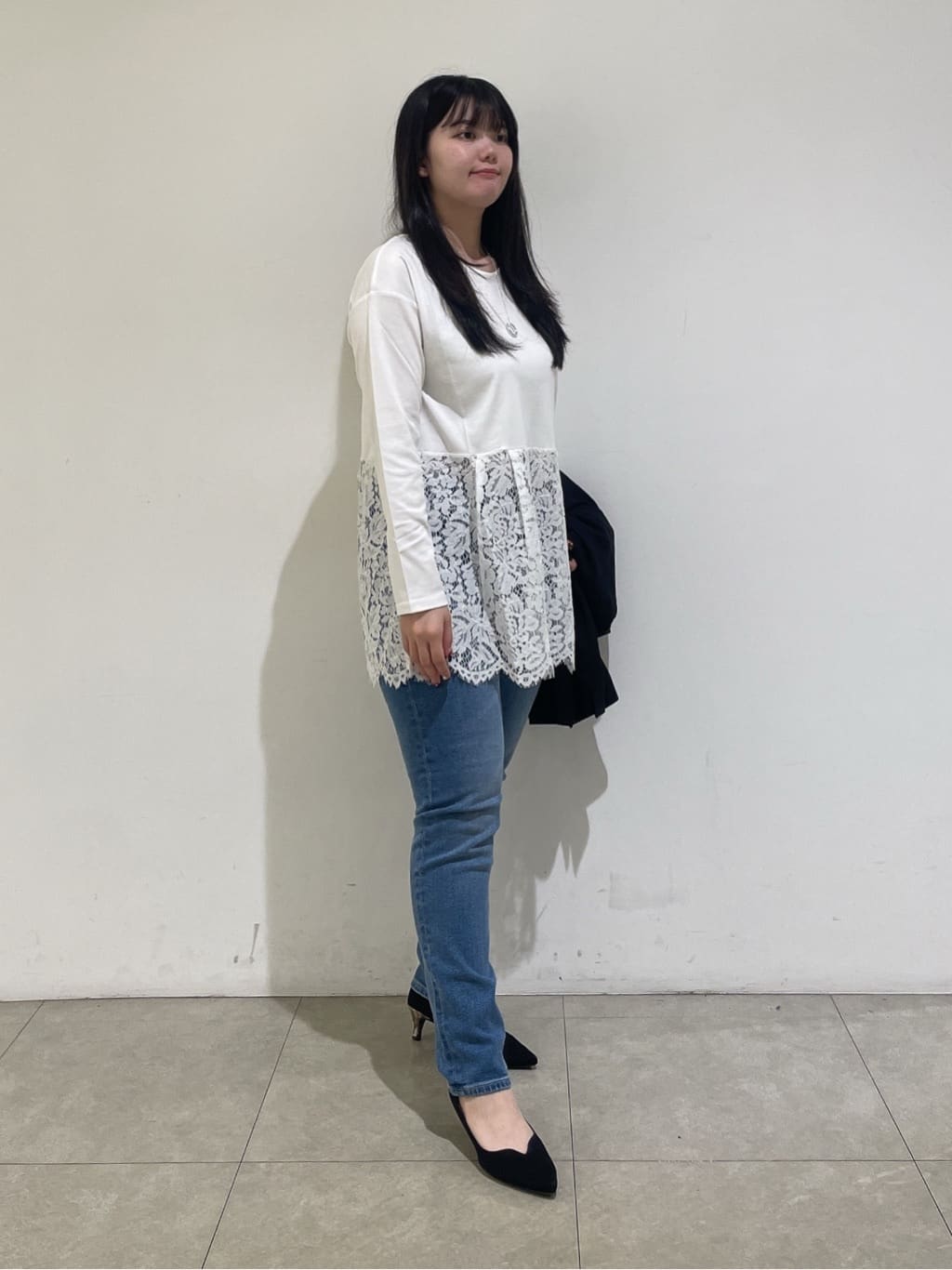 emikaさんの「INDIVI｜【軽く羽織れる！】ダブルジャケット」を使ったコーディネート
