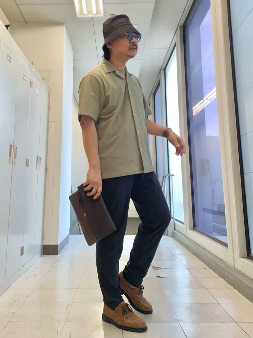 MAKOTO AIさんの「TAKEO KIKUCHI｜【COOL CITY WEAR】エアートール オープンカラーシャツ /接触冷感・通気性」を使ったコーディネート