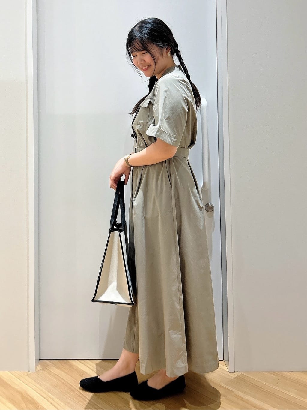 みいさんの「grove｜洗えるフェザーニットパンプス」を使ったコーディネート