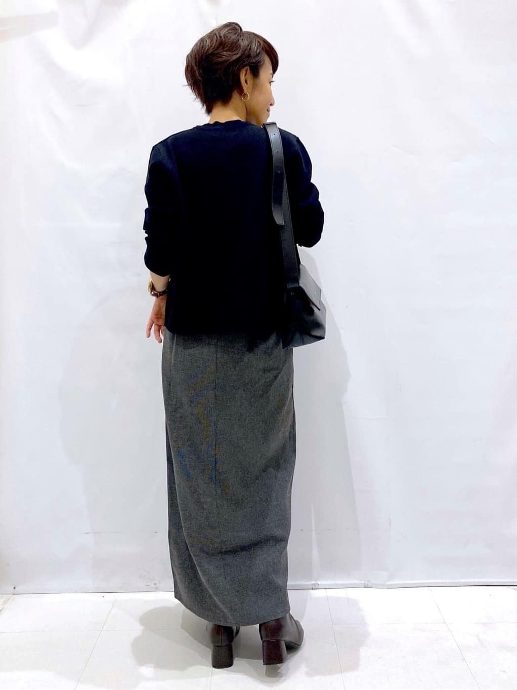 Bonさんの「OPAQUE.CLIP｜ケーブルハーフスリーブニット【UVケア／洗濯機OK】《6col／S～LL》」を使ったコーディネート
