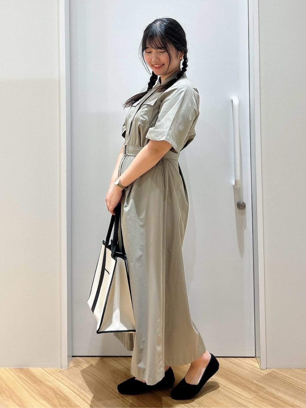 みいさんの「grove｜洗えるフェザーニットパンプス」を使ったコーディネート