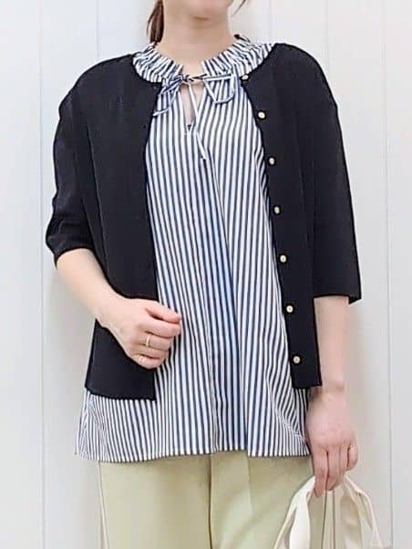 itoさんの「Dessin｜【UVカット/洗える】2WAY五分袖カーディガン」を使ったコーディネート