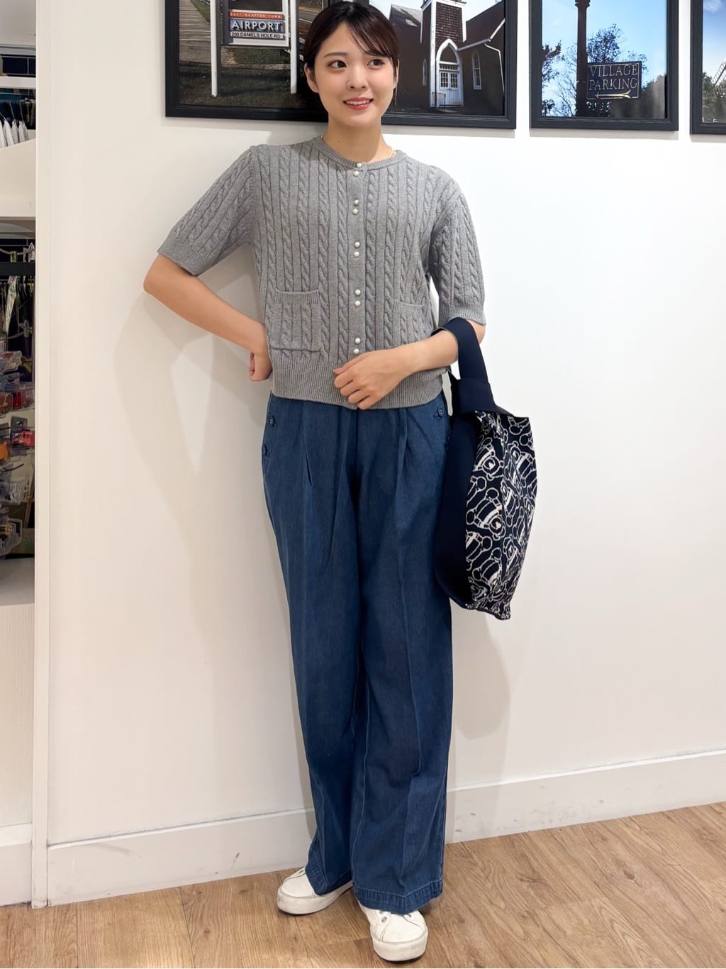 Ririkaさんの「Dessin｜ケーブルカーディガン」を使ったコーディネート