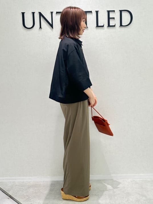 Miwaさんの「UNTITLED｜【洗える/スキッパー】フレンチスリーブシアーブラウス」を使ったコーディネート