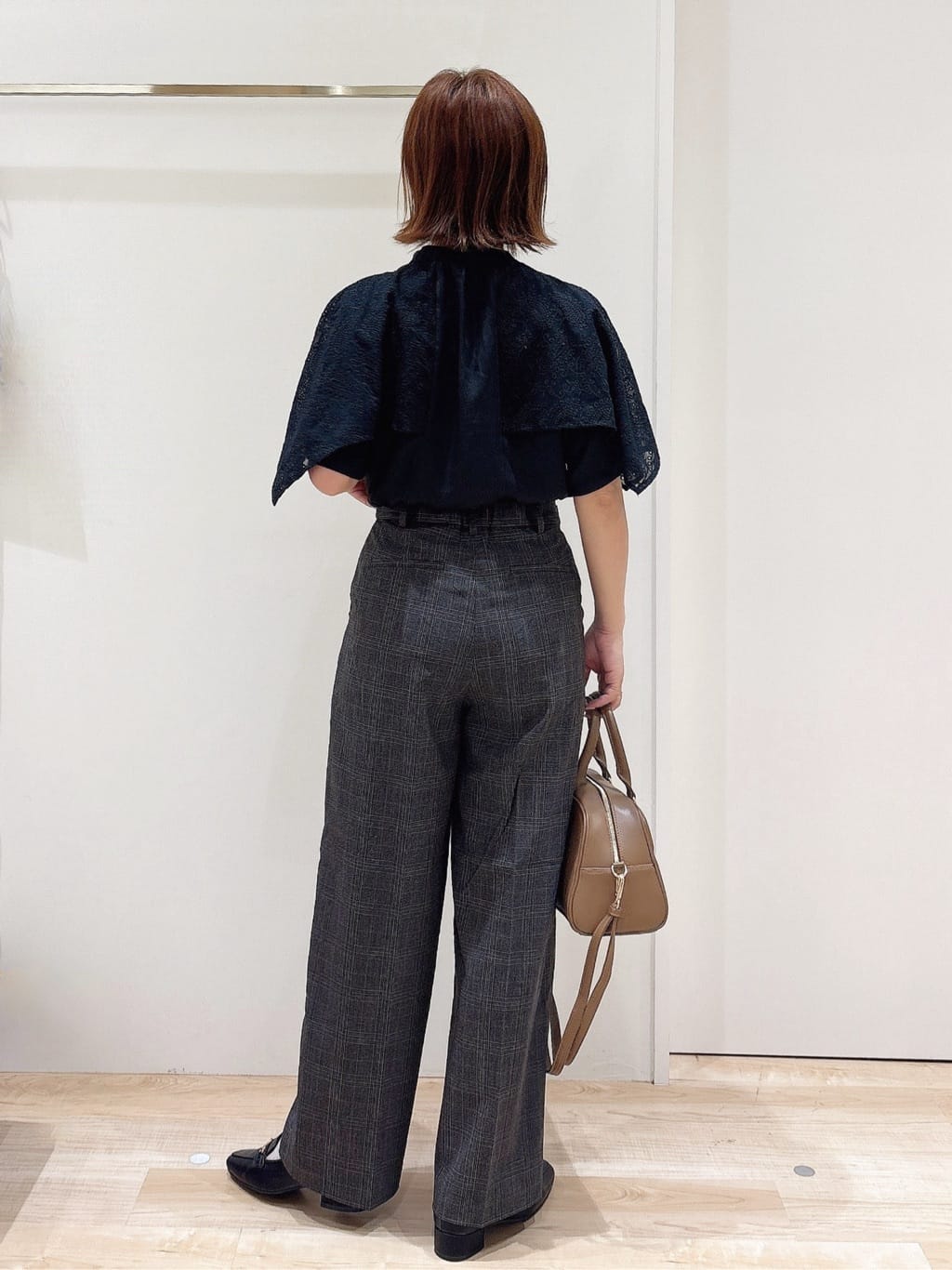 MIYUさんの「grove｜【洗える】毎日履きたいチェックワイドパンツ」を使ったコーディネート