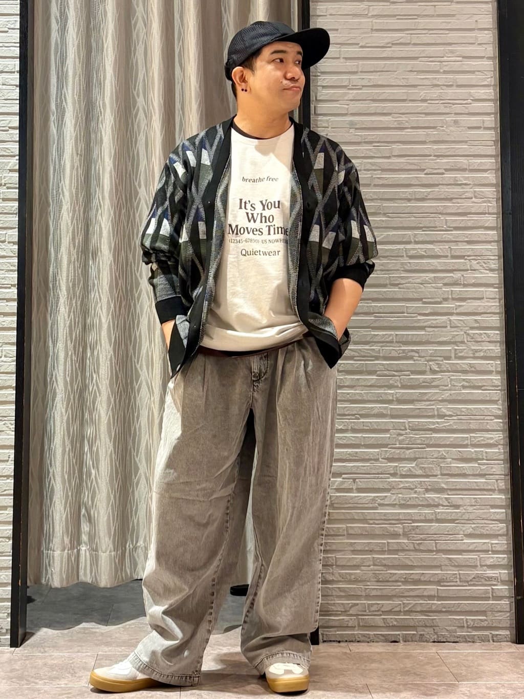 Pーyamaさんの「THE SHOP TK｜【季節の変わり目に活躍】ニットカーディガン 選べる2デザイン(柄&無地)/洗濯機OK」を使ったコーディネート