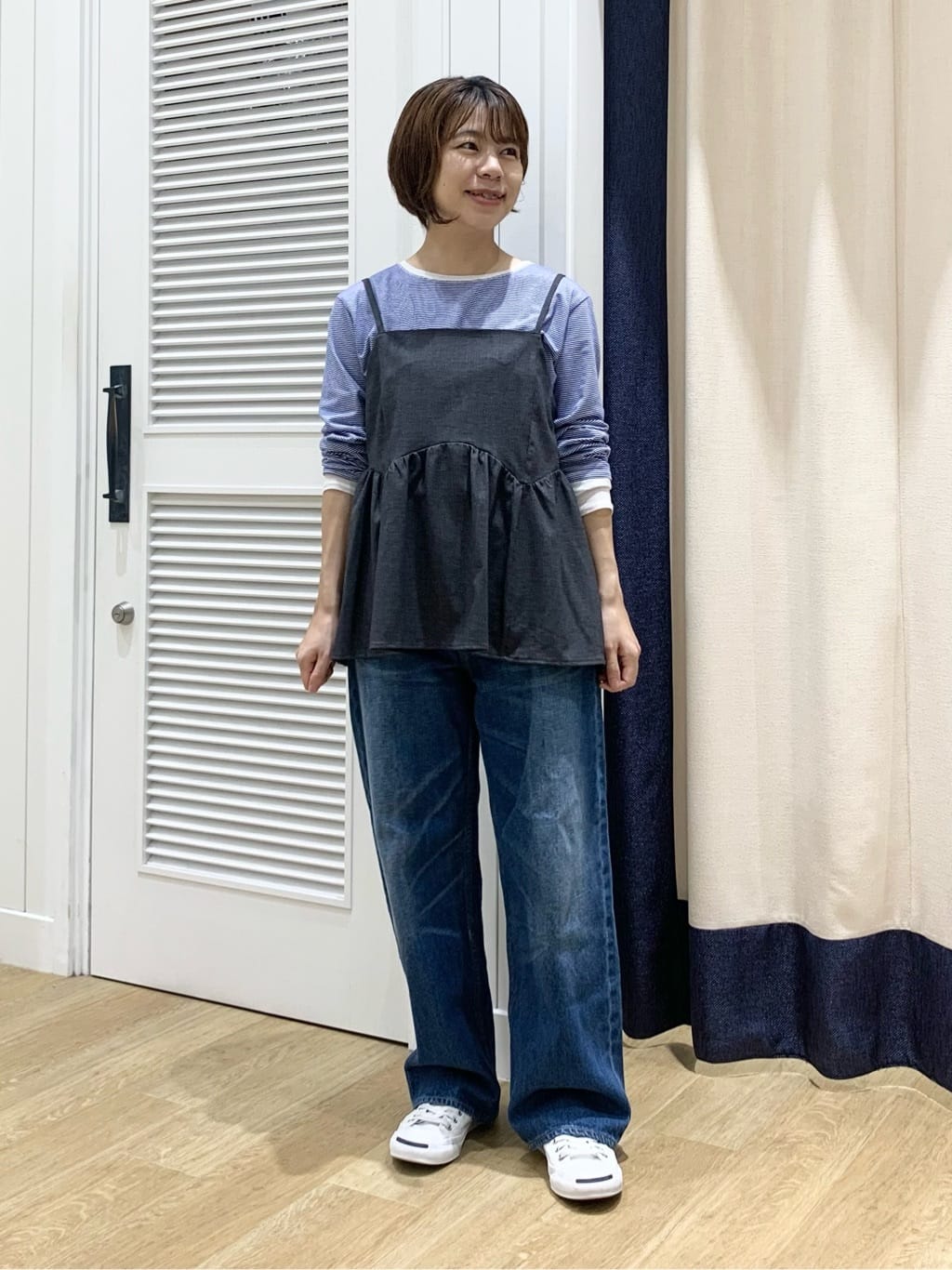 IMARIさんの「Dessin｜【セットアップ可・洗える】ギャザーレイヤードキャミソール」を使ったコーディネート