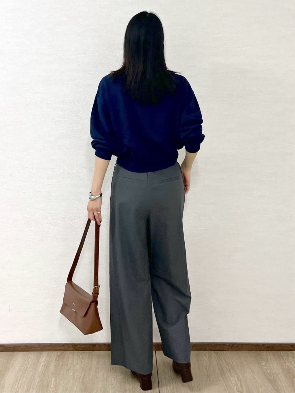 sachikoさんの「OPAQUE.CLIP｜ベルト付きタックワイドパンツ【洗濯機OK】」を使ったコーディネート