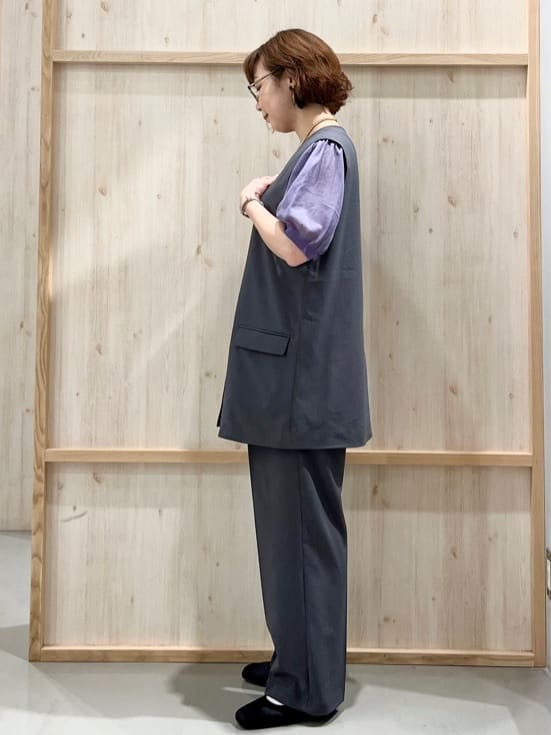 nakoさんの「THE SHOP TK｜ノーカラージレ【セットアップ可/洗濯機OK】」を使ったコーディネート