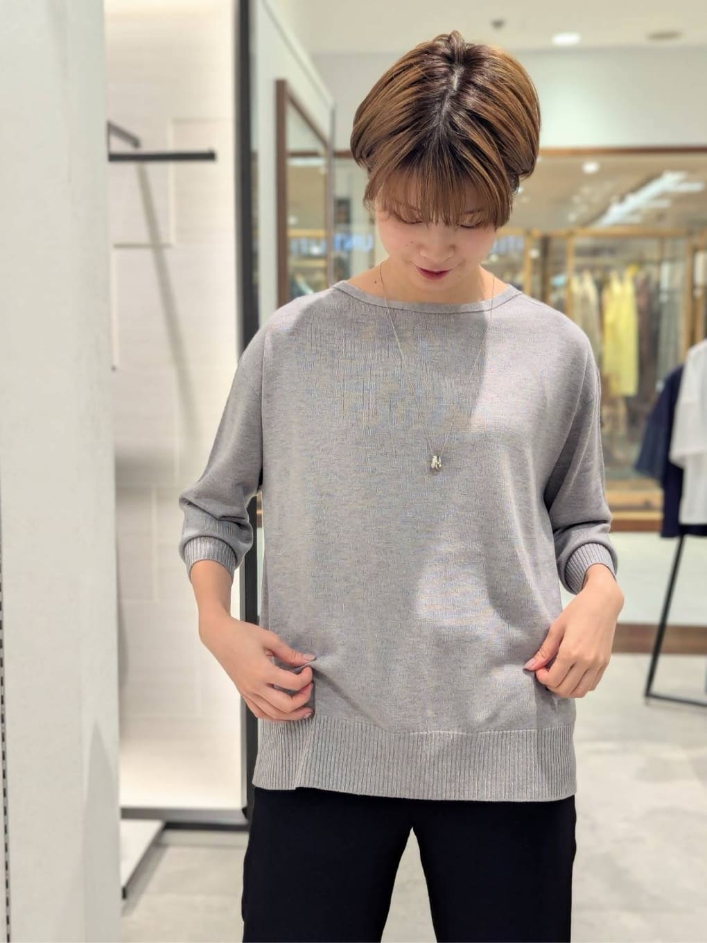 nonoさんの「UNTITLED｜【8色展開/体型カバー】魅せるタイムレスニット」を使ったコーディネート