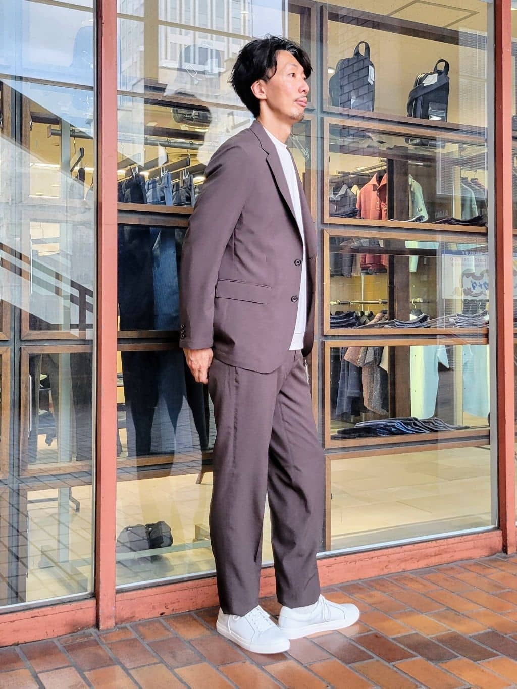 piroyaさんの「TAKEO KIKUCHI｜【COOL CITY WEAR】アーバンクール ジャケット /接触冷感・吸水速乾」を使ったコーディネート