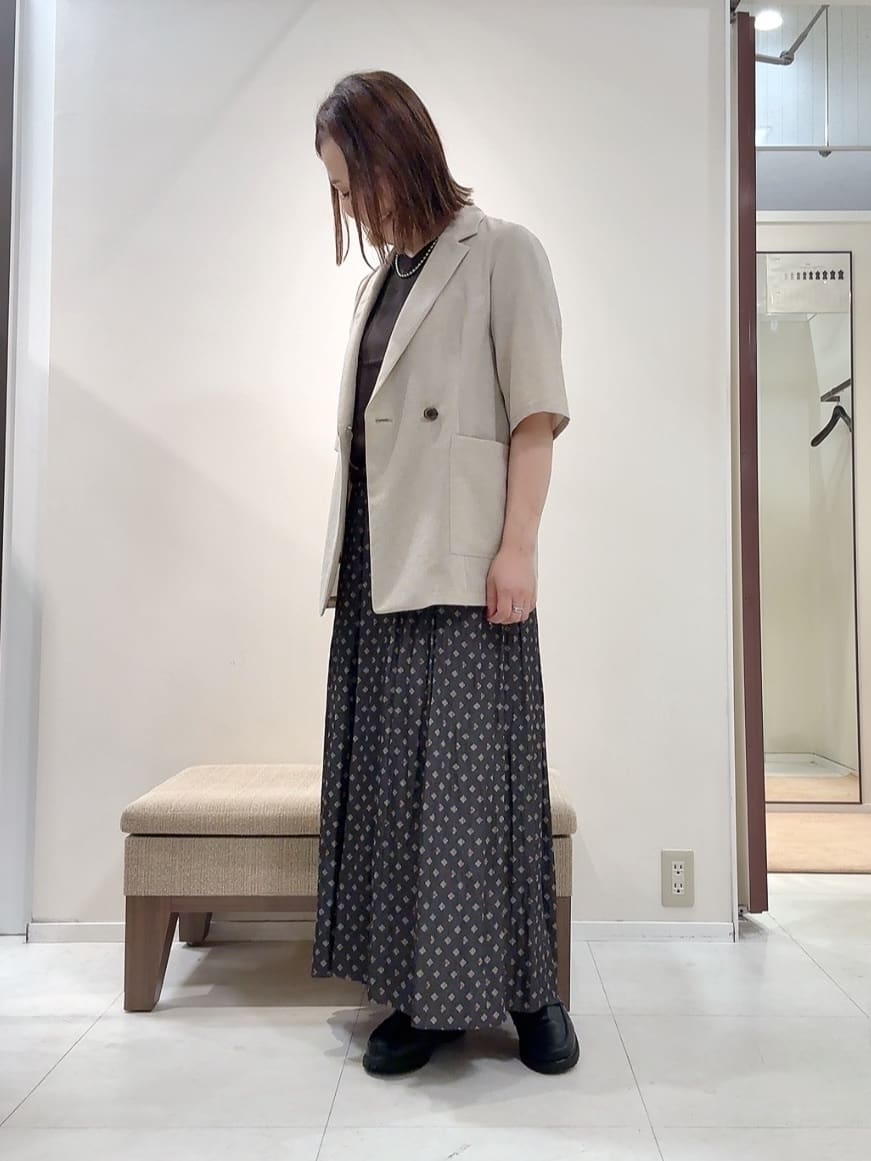 YUIさんの「UNTITLED｜【吸水速乾/洗える】ハーフスリーブジャケット」を使ったコーディネート