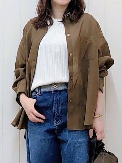 itoさんの「Dessin｜【洗える】リブノースリーブニット」を使ったコーディネート