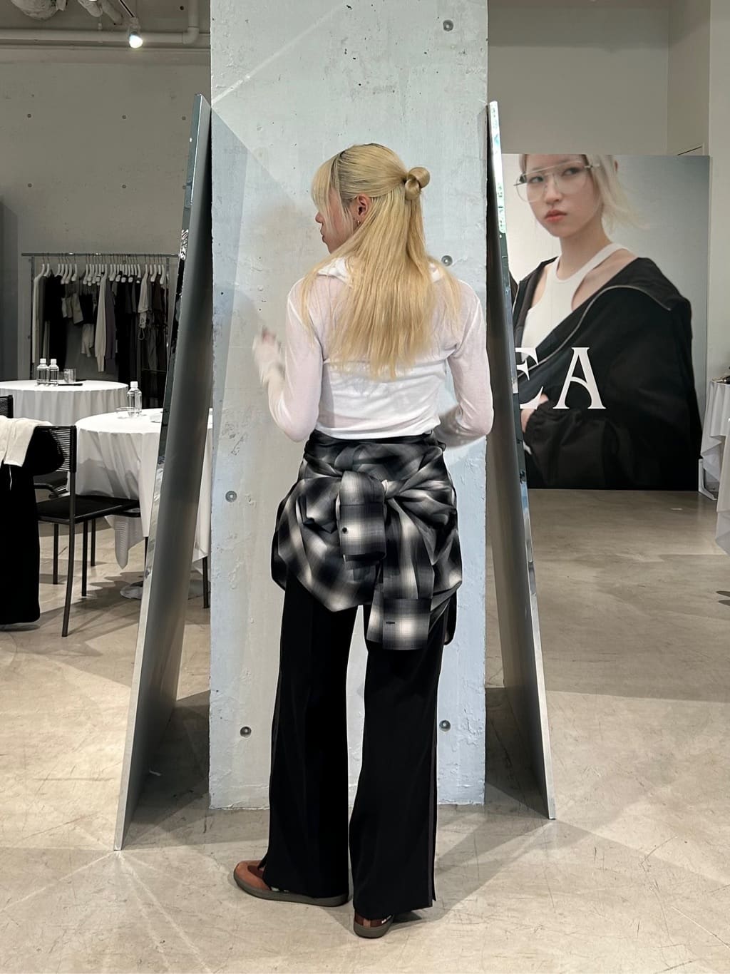 honoka Aさんの「CODE A｜shadow check over shirt」を使ったコーディネート