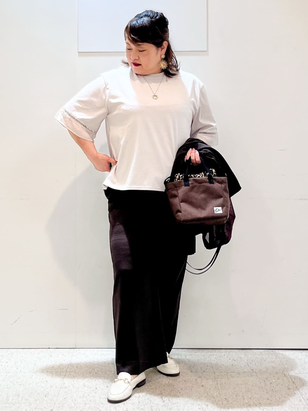 kimmyさんの「Reflect｜【ウエスト総ゴム／セットアップ／単品使いOK◎】ベスト＋ストレートパンツセット」を使ったコーディネート