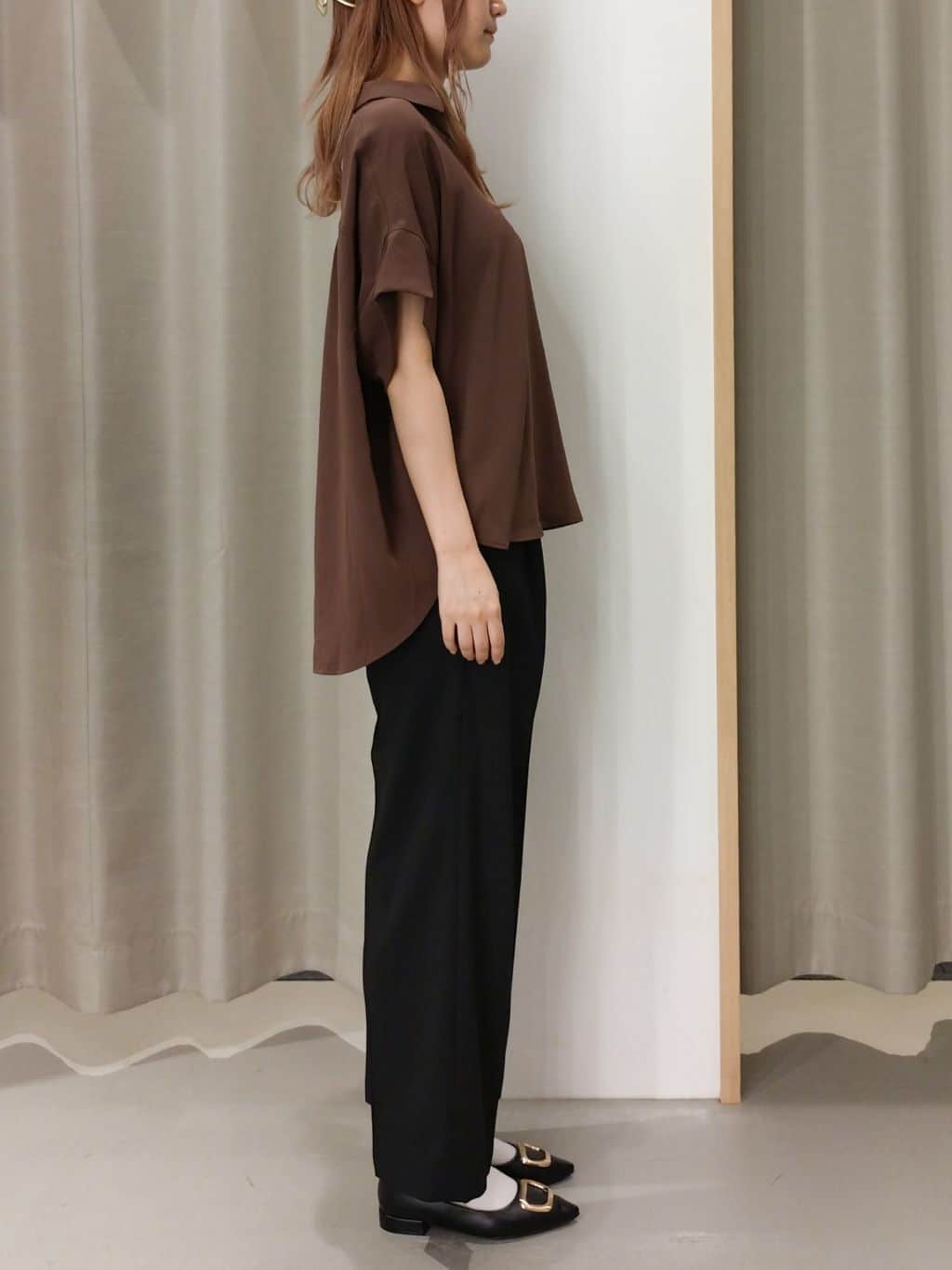 ミリさんの「THE SHOP TK｜【インしなくても決まる】スキッパーシャツ/接触冷感/防シワ/速乾」を使ったコーディネート
