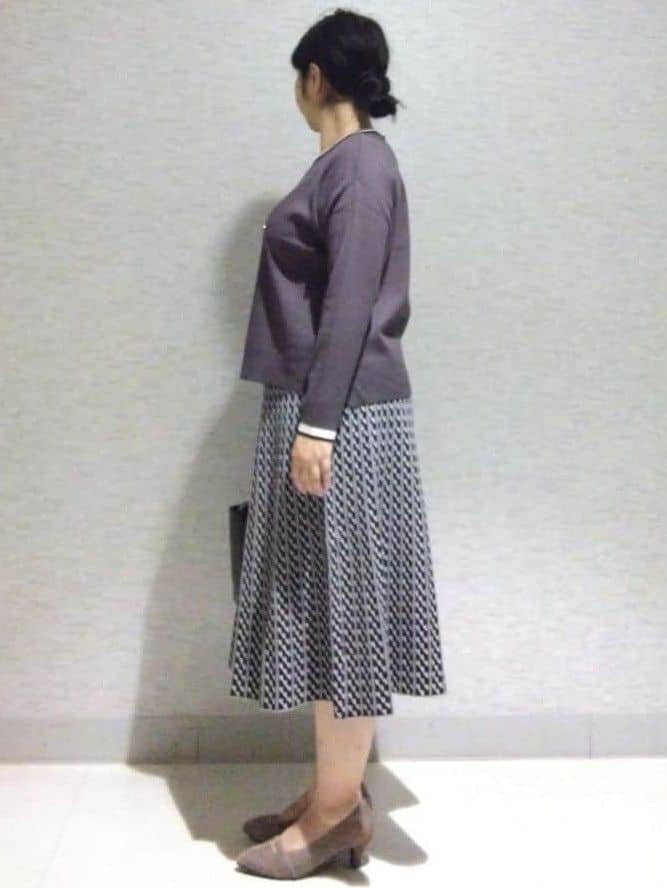 sakoさんの「Reflect｜【WEB先行カラーあり／セットアップ可】幾何調柄ニットスカート」を使ったコーディネート