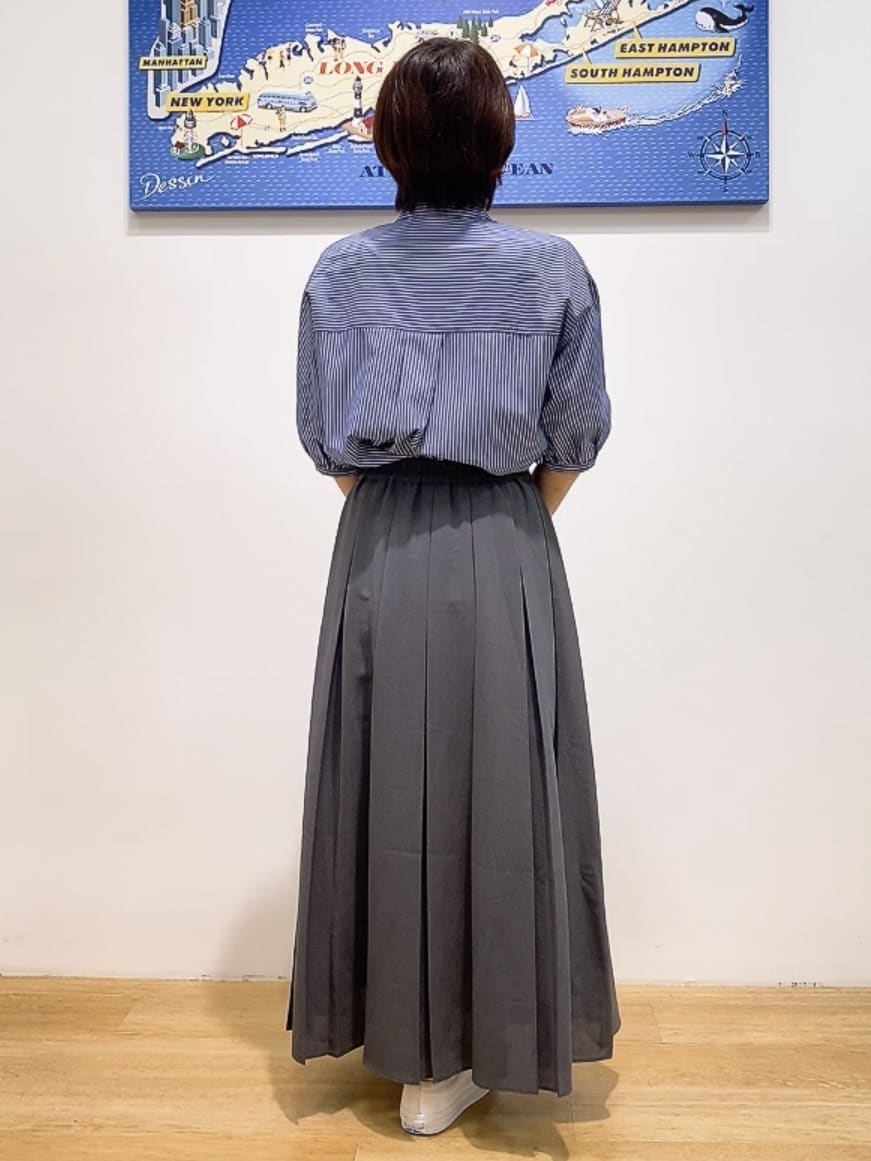 Hamaさんの「Dessin｜【洗える】フリルバンドカラー五分袖ブラウス」を使ったコーディネート