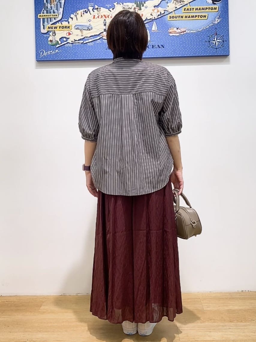 Hamaさんの「Dessin｜【洗える】フリルバンドカラー五分袖ブラウス」を使ったコーディネート