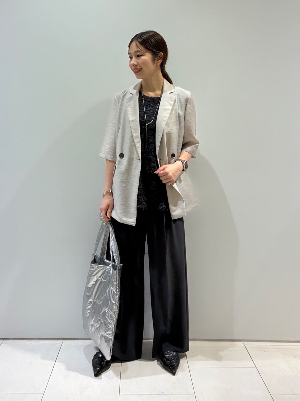 KAOさんの「INDIVI｜ライトダブルジャケット」を使ったコーディネート