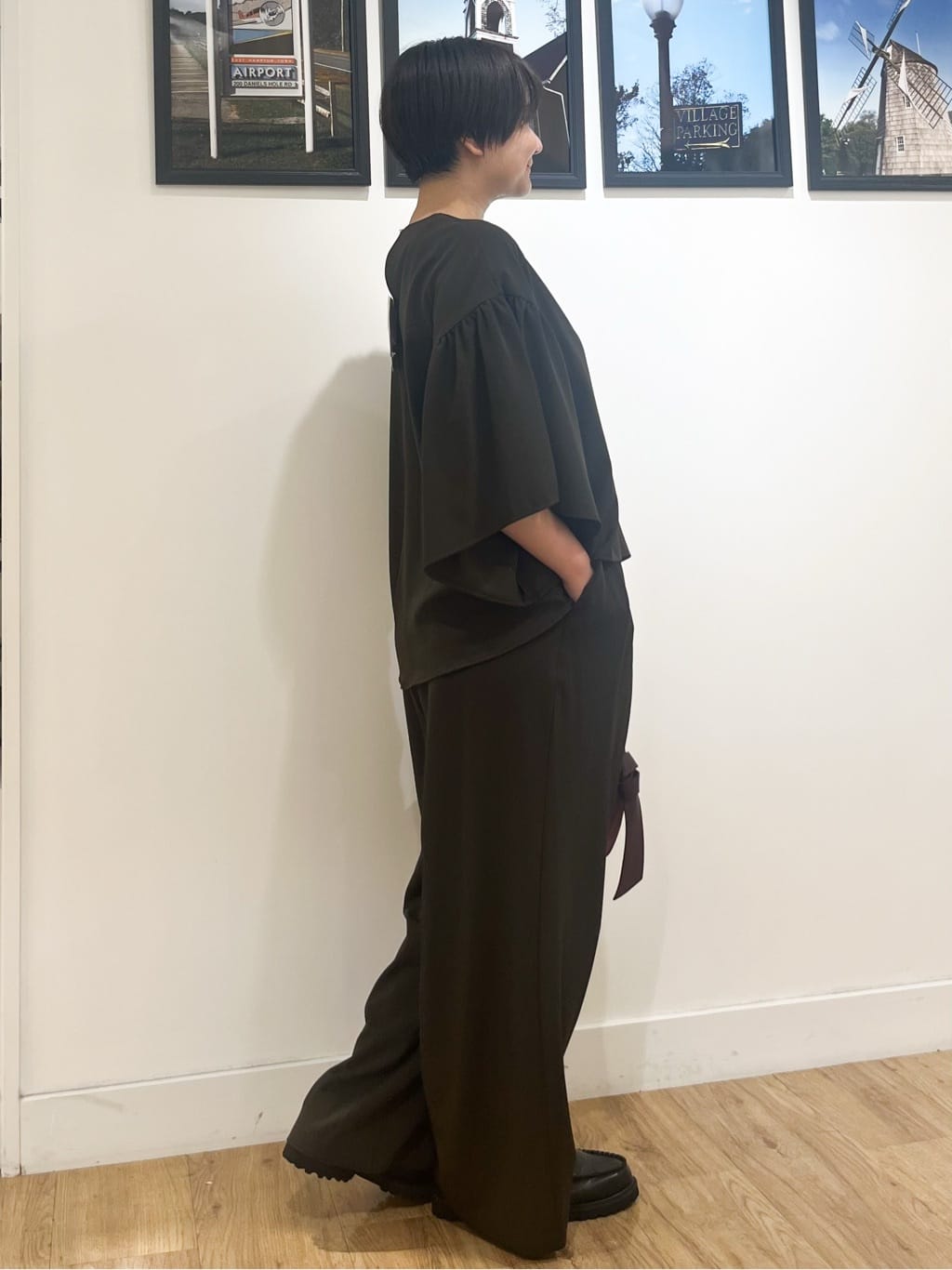 Asukaさんの「Dessin｜【セットアップ可・洗える】ダブルタックワイドパンツ」を使ったコーディネート